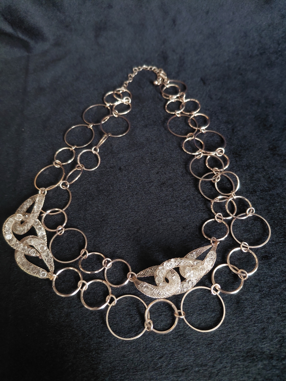 2$ add on, Rose Gold-Tone Circle Link Necklace